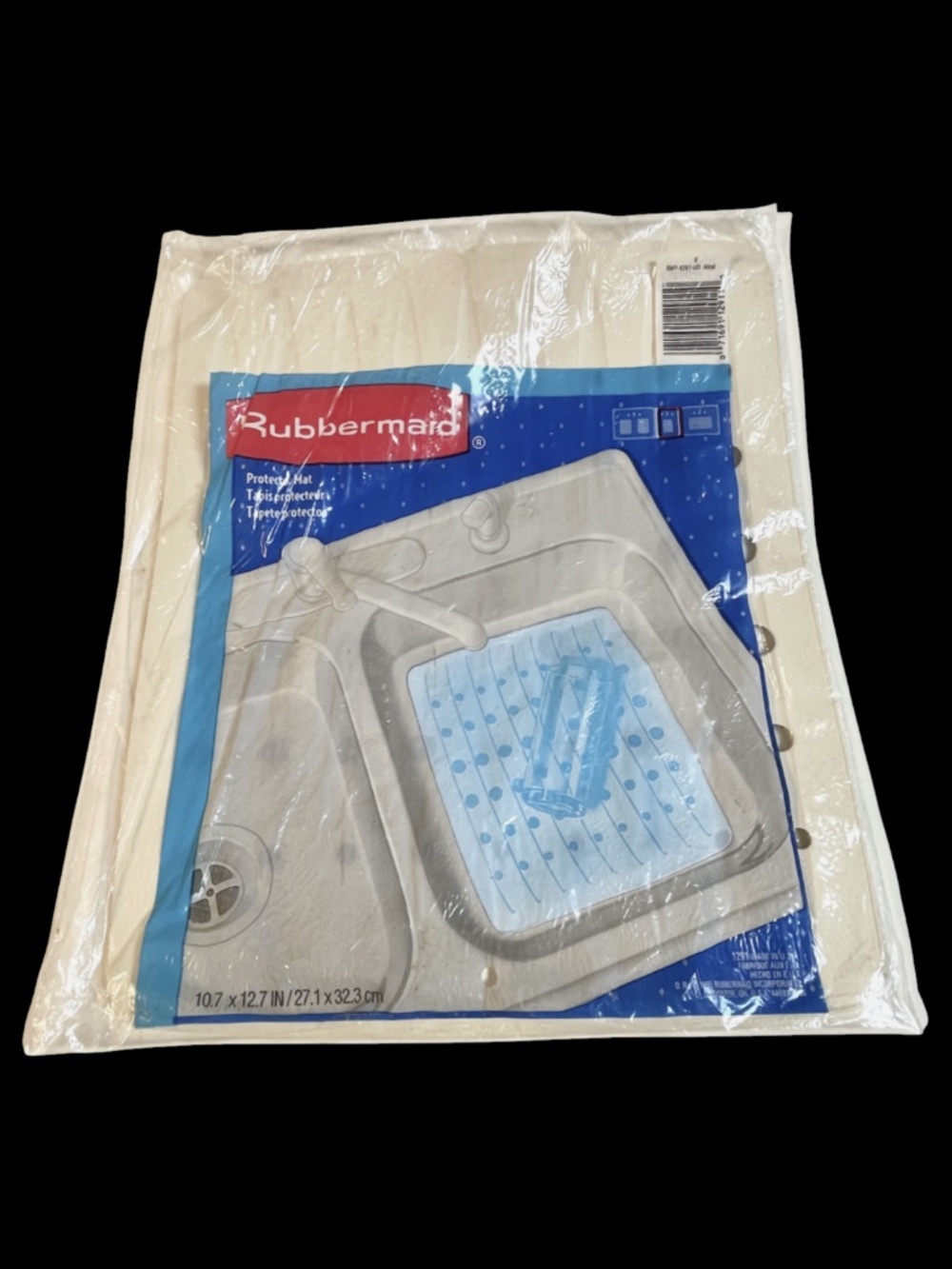 NEW Vintage 1995 Rubbermaid Sink Protector Mat Almond 1291 USA 12.7x10.7